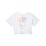 Graphic Knotted T-Shirt (Little Kids) White