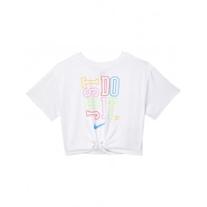 Graphic Knotted T-Shirt (Little Kids) White