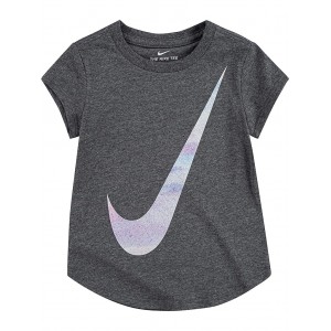 Rise Swoosh Short Sleeve Tee (Toddler) Charcoal