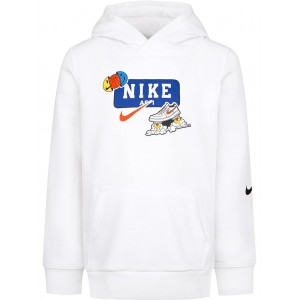 Club Jumpball Pullover Hoodie (Little Kids) White
