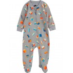 Friendship Bracelet Footed Coverall (Infant) Light Gray