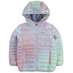 Just Do It Printed Puffer Jacket (Toddler) Blue Void