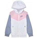 Windrunner Jacket (Toddler/Little Kids) White/Pink