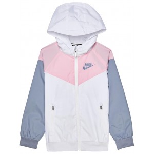Windrunner Jacket (Toddler/Little Kids) White/Pink