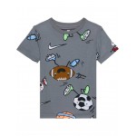 Emoji Print T-Shirt (Toddler) Smoke Grey