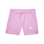 5 Sportswear Club Fleece Shorts (Little Kids/Big Kids) Violet Shock/Mint Foam