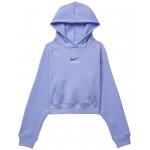 NSW Air French Terry Crop Hoodie (Little Kids/Big Kids) Light Thistle