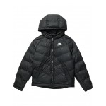 NSW Synthetic Fill Hooded Jacket (Little Kids/Big Kids) Black/Light Smoke Grey