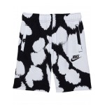 Sportswear Dot-Dye French Terry Shorts (Little Kids) Black