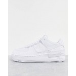 Nike Air Force 1 Shadow trainers in triple white
