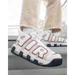 Nike Air More Uptempo 96 trainers in white and team red