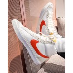 Nike Blazer mid 77 pro club trainers in white and red