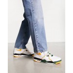 Nike Air Flight 89 trainers in white and yellow