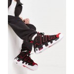 Nike Air More Uptempo 96 trainers in black and red