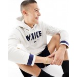 Nike Retro fleece hoodie in off white