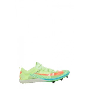 unisex zoom victory 5 xc spike athletic shoe in barely volt/orange