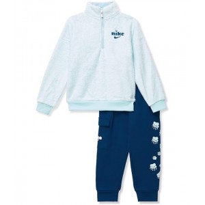 Nike Kids Track Pack Sherpa 1/2 Zip Set (Little Kids)