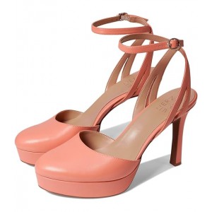 Clarice Coral Peach Pink Leather