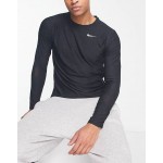 Nike Training D.Y.E. all over printed long sleeve t-shirt in black
