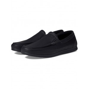 Santo Moccasin Toe Venetian Slip-On Loafer Black
