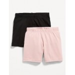 2-Pack Jersey-Knit Biker Shorts for Toddler Girls Hot Deal