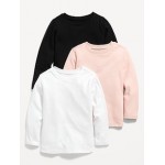 Unisex Long-Sleeve T-Shirt 3-Pack for Toddler Hot Deal