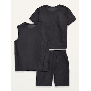 Breathe ON T-Shirt, Tank Top & Shorts 3-Pack for Boys