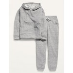 Gender-Neutral Pullover Hoodie & Jogger Sweatpants Set for Kids Hot Deal