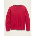 Long-Sleeve Solid V-Neck Sweater for Boys
