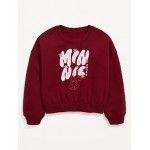 Licensed Pop Culture Graphic Crew-Neck Sweatshirt for Girls