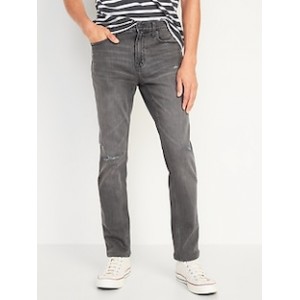 Slim Built-In Flex Ripped Gray Jeans Hot Deal