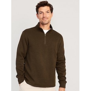 Sweater-Knit Quarter Zip