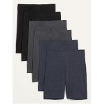 High-Waisted Biker Shorts 6-Pack for Women -- 8-inch inseam Hot Deal