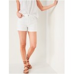 Mid-Rise Wow White Jean Shorts -- 3-inch inseam