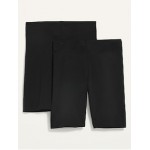 High-Waisted Biker Shorts 2-Pack for Women -- 8-inch inseam Hot Deal