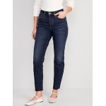 High-Waisted Button-Fly OG Straight Ankle Jeans