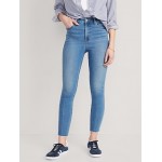 Extra High-Waisted Rockstar 360° Stretch Super-Skinny Cut-Off Ankle Jeans