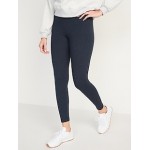 High-Waisted Jersey Ankle Leggings Hot Deal