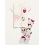 Unisex Snug-Fit Graphic Pajama Set for Toddler & Baby