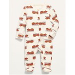 Unisex Printed Footed Sleep & Play One-Piece for Baby