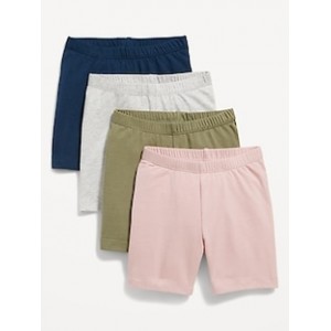 4-Pack Jersey-Knit Biker Shorts for Toddler Girls