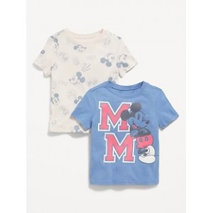 2-Pack Disneyⓒ Mickey Mouse Unisex Graphic T-Shirt for Toddler