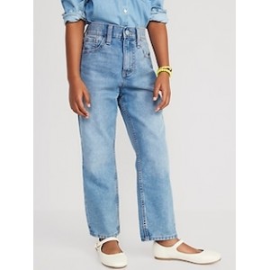 High-Waisted Slouchy Straight Built-In Tough Jeans for Girls Hot Deal