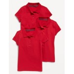 Uniform Pique Polo Shirt 3-Pack for Girls