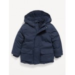 Unisex Hooded Zip-Front Water-Resistant Jacket for Toddler