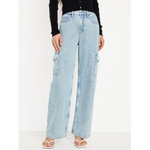 Extra High-Waisted Wide-Leg Cargo Jeans Hot Deal