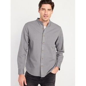 Non-Stretch Banded-Collar Oxford Shirt