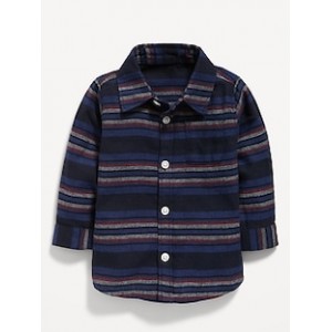Long-Sleeve Striped Linen-Blend Shirt for Baby