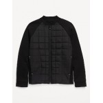 Dynamic Fleece Quilted Bomber Jacket for Boys