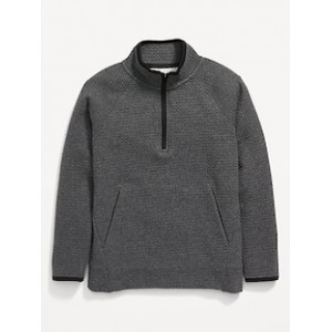 Dynamic Fleece Textured Quarter-Zip Sweatshirt for Boys
